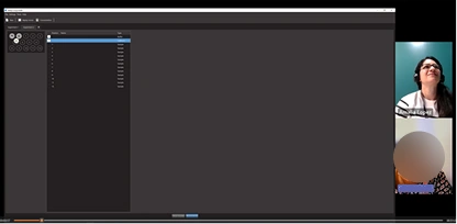 Old software testing session with workspace