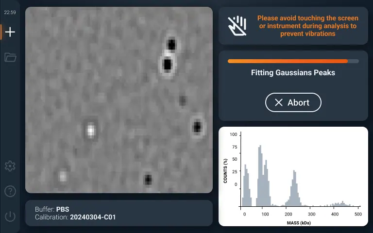 Fitting Gaussians peaks interface