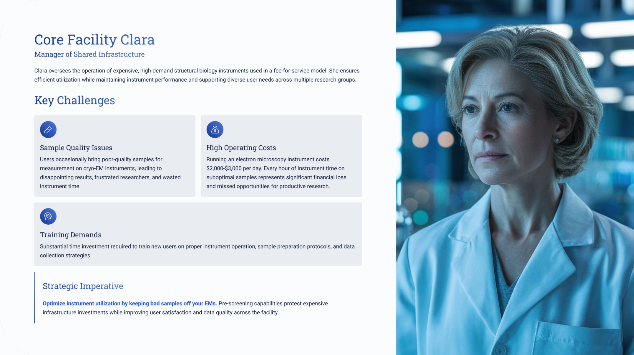 Core Facility Clara persona